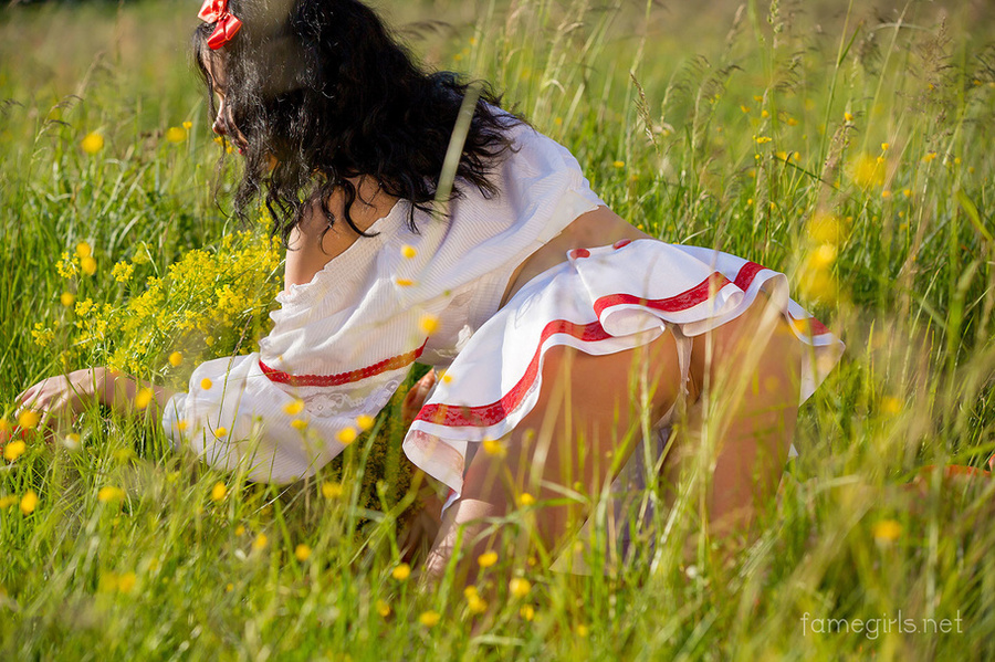 Lovely charming model in sexy white outfit  - XXX Dessert - Picture 2