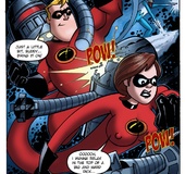 Horny Elastic girl whips out Frozone’s big black cock and sucks it good