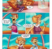 Jane raises skirts for George to use sex toy on her wet pussy before fuck