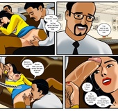 Slim Indian chick gets gangbanged in the office