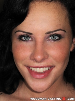 Lots of pics with smiling brunette girls from porn castings - Picture 7