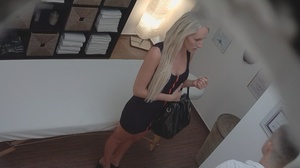 Long-legged blonde in black dress fucked - XXX Dessert - Picture 1
