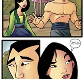 Mulan and Shang in hot sucking action as Mulan sucks cock and Shang eats
