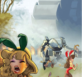 Enslaved bunny girls in the paradise garden