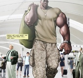 Big black toon guy is ready for fucking mission
