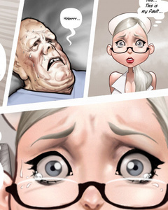 Blonde nurse whore satisfying an old man with - Cartoon Sex - Picture 3