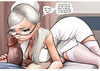 Dirty porn comics about slutty nurse and her fucking work