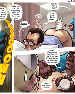 Slutty nurse and a black doctor giving an - Cartoon Sex - Picture 2
