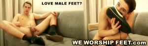 Randy dudes displaying their magnificent feet lusciously. - Picture 1