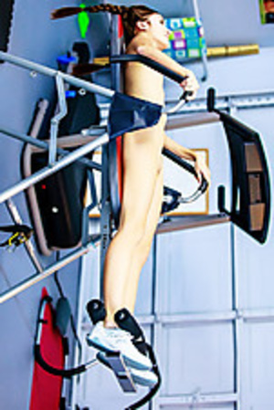 Flexible hot brunette with luscious ass exercising naked. - XXXonXXX - Pic 8