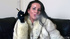 Busty brunette in a corset and marvelous fur coat exposing her boobs