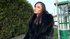 Brunette babe with big juggs pleasing her twat in a lynx fur coat