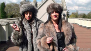 Hot chicks in silver fox coats and hats