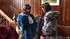 Swarthy babe quarrelling with her friend for a very expensive fur coat