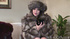 Seductive brunette MILF in silver fox coat and hat