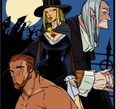 Sizzling hot quicky delivered from a gorgeous witch to two creatures of