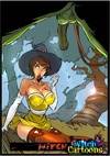 Big chested witch gratifies a strange oger she met in the forrest with
