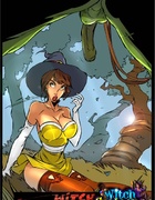 Big chested witch gratifies a strange oger she met in the forrest with