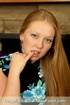 lovely long-haired blonde teen