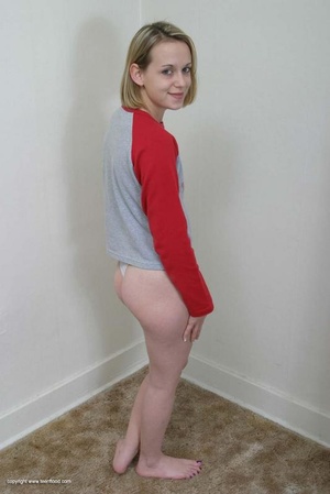 Blonde teen with bushy pussy undresse to show off her body - XXXonXXX - Pic 6