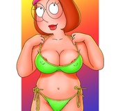 Slut in glasses Megan Griffin jumping on a stiff rod