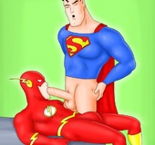 Superman enjoys participating in awesome threesome