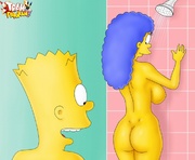 Bart Simpson loves spying the girls in the changing room