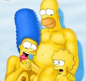 Homer Simpson rocking with two frivolous sluts