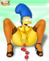 Marge Simpson in stockings playing with anal balls