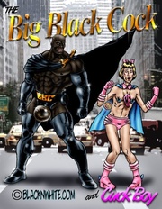 Super heroes Big Black Cock and Cock Boy helping out horny white ladies