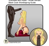 Kinky guide on how white chick should worship and prepare to suck black