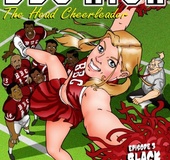 White cheerleader loves taste of black cock and sucks big black dicks