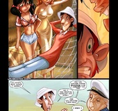 Lustful toon characters rocking on adult comics' pages