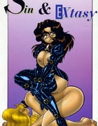 Sexy toon babes with nice curves and boobs get bound up and spanked hard