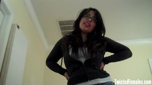 Nerdy chick in sweater is up for some teasing - XXXonXXX - Pic 4
