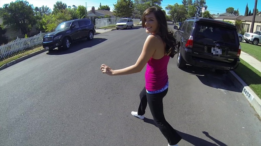 Nasty brunette teen giving a sloppy blowjob - XXX Dessert - Picture 1