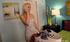 dirty blonde hottie undresses