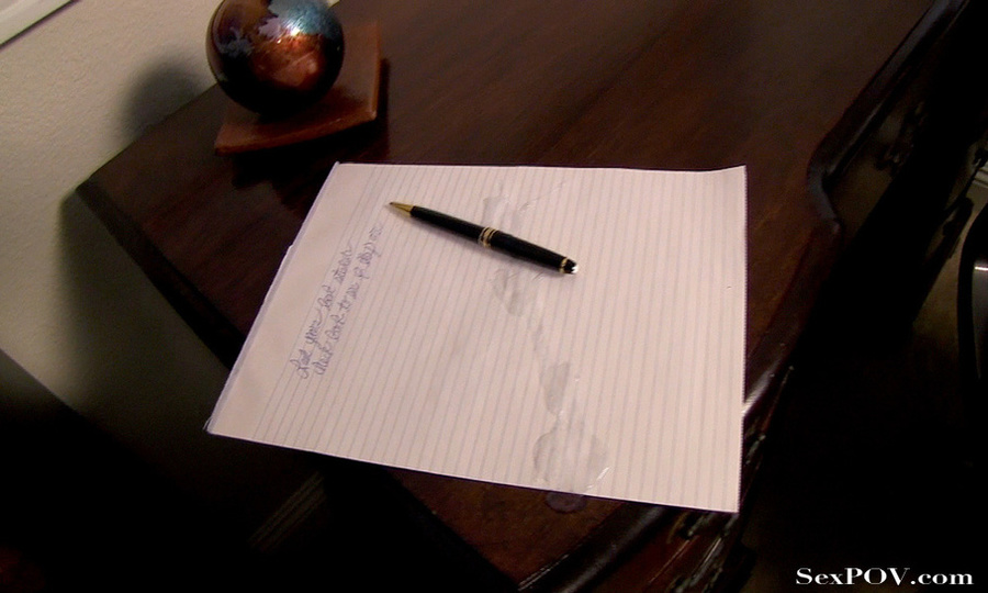 Busty ginger secretary in a red blouse and glasses pleasing herself in the office - XXXonXXX - Pic 22