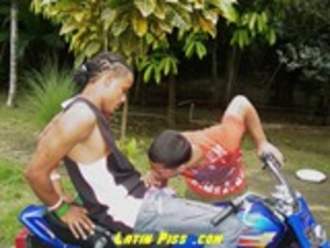Hot latino studs peeing on each other - XXXonXXX - Pic 4