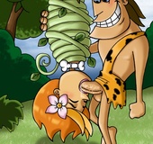 Girl on girl action and jungle George wraps girl in bee hive to suck his