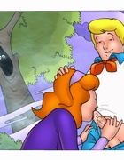 Fred gets sweet blowjob from Daphne and bends low to lick Daphne's pussy