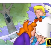Fred gets sweet blowjob from Daphne and bends low to lick Daphne's pussy