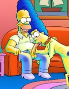 Homer Simpson licks ass, gets his cock sucked and bangs babe doggy style