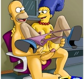 Marge gets her butt licked by Homer and fucks different horny dudes