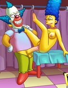 Slutty Marge Simpson sucking Homer and getting her pussy banged by horny