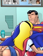 Superhero fucking as Super Girl sucks and rides Superman's sweet cock