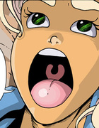 Blonde college girl swallows a dick and awesome toon group fucking scene
