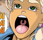 Blonde college girl swallows a dick and awesome toon group fucking scene