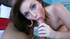 Very hot brunette chick blowing a donkey before hard fucking