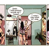 Brunette toon babe from Asia porn comics gives a deep throat blowjob before